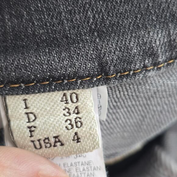 Brunello Cucinelli Extra Skinny Jeans Made In Italy Luxury Designer Gray Size 4 - Picture 8 of 10